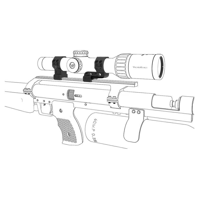 Vector Optics Picatinny and Weaver Mount 30mm Adjustable Mount Ring for Hunting Riflescope