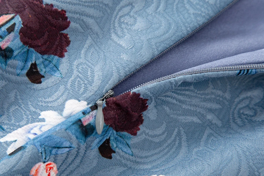 Vestido acampanado con estampado de flores para mujer, vestidos informales sin mangas con cuello redondo y pájaros