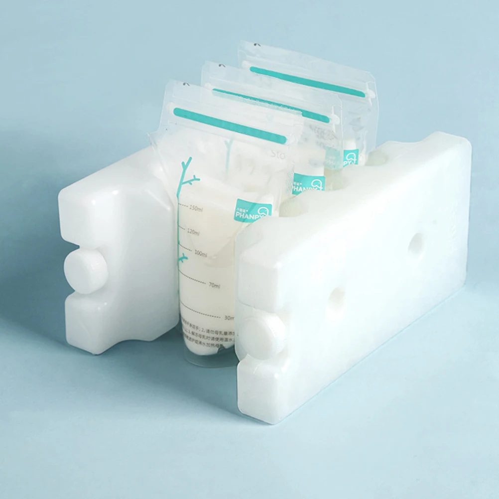 

Ice Pack Breast Milk Storage Cooler Bag Compact Lightweight Portable for Milk Bottle Contoured Perfectly
