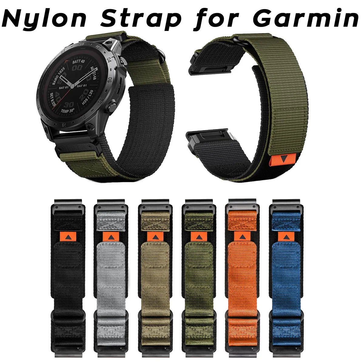 Quick Fit 22mm 26mm Watch Band For Garmin Fenix 8 7 7X 6 6X 5X Plus/Epix Pro Gen 2 47mm 51mm/Tactix 7/Enduro 3 Woven Nylon Strap