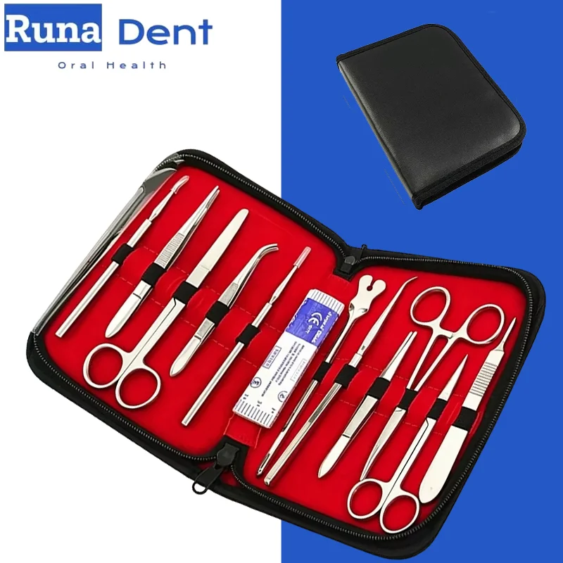 22Pcs Stainless Steel Dissection Kit Anatomy Probe Scissors Tweezers Biology Lab Student Tools