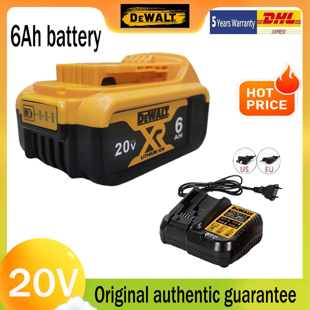 

Original Dewalt 20V power tool rechargeable battery,charger,fast charging,DCB200，DCB118，dcb115， Large capacity and strong power,