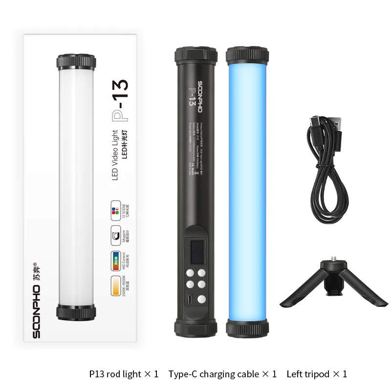 Soonpho P13 RGB LED Video Light Stick 2500K-8500K CRI 95+