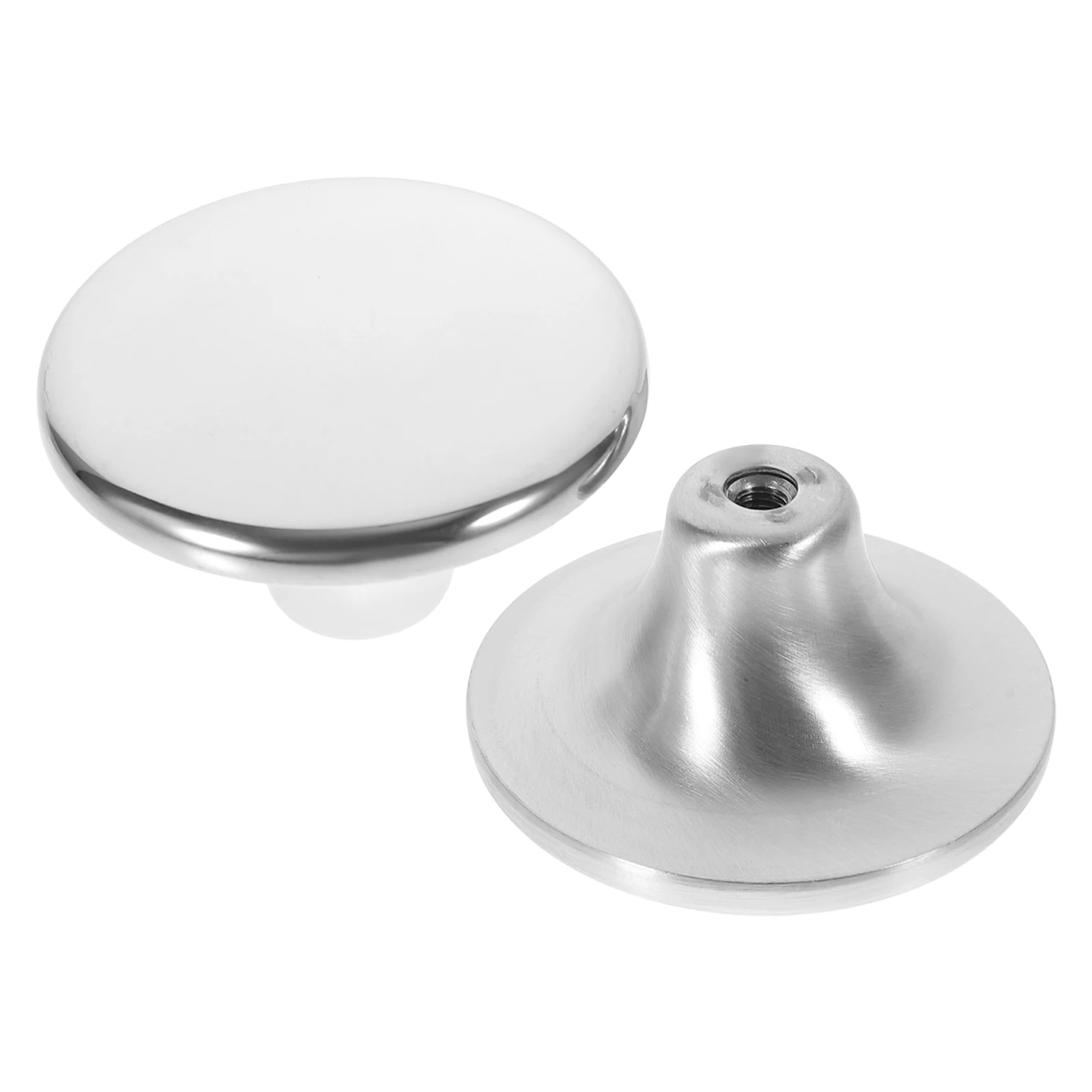 

2pcs Stainless Steel Universal Pan Cover Handles Anti-Scalding Pot Replacement Knobs Compact Mini Handles Kitchen Pan