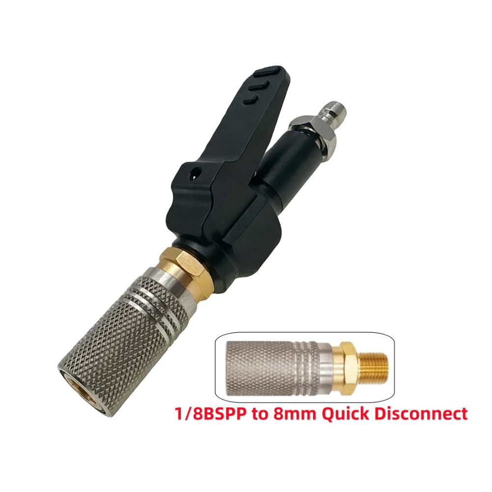 300Bar Airgun Refill Adapter with 8mm Female Connector Designed for BSPP G1/8 Thread Filling Stations and Holders