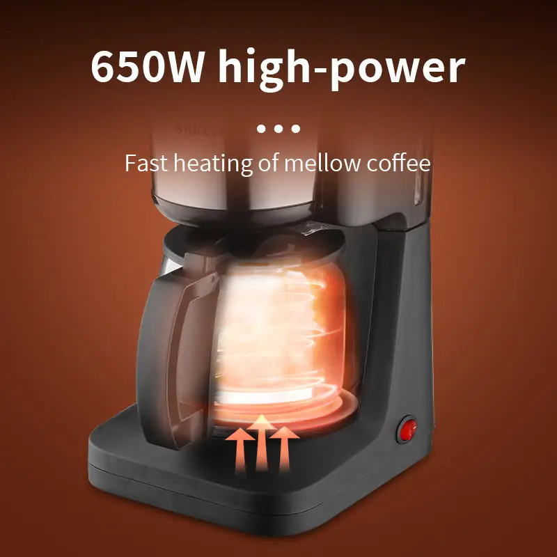 Sokany Plug-in 900ml Fully Automatic Espresso Machine With 650W High Power, Convenient,Fast Insulation Function, Easy To Clean