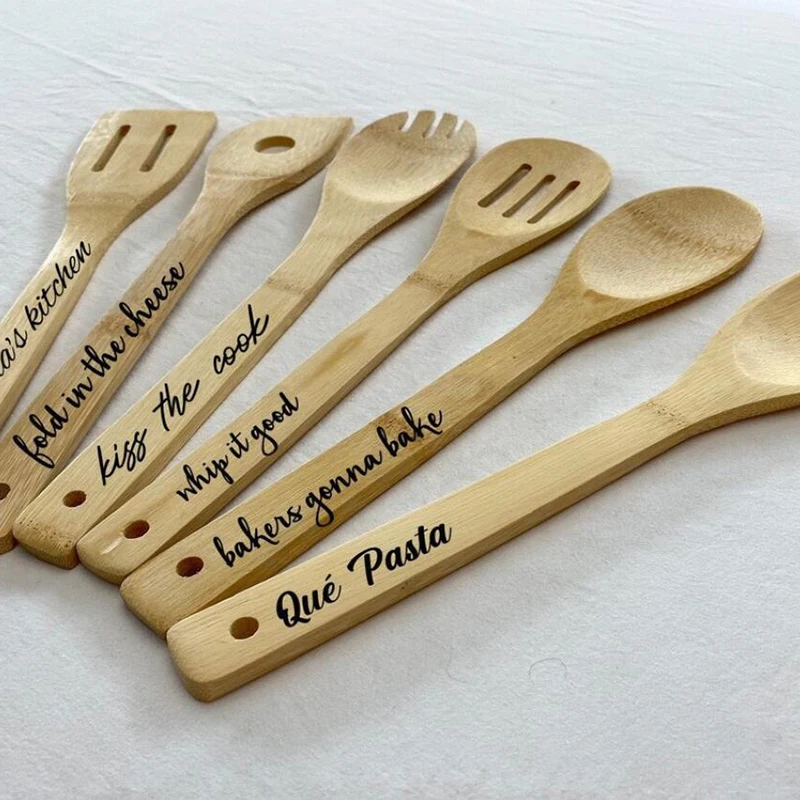 Personalized Wooden Spoon | Spoon Gift Set | Custom Bamboo Spoon | Party Gifts For Guest | Wedding Decoration | Kitchen Supplies