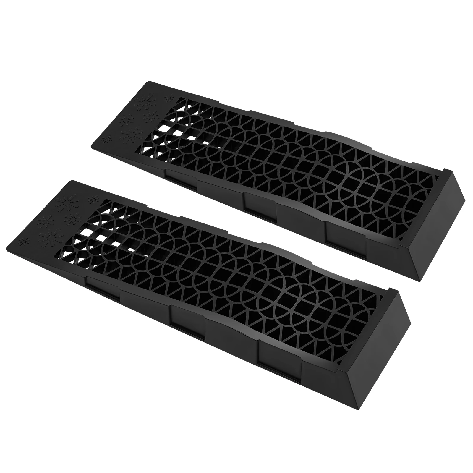 2 Stück Laderampen, Moderne Schwarze Auto-Servicerampen, 2 Stück PP Auto-Servicerampen, 69,8*20*7,8cm Universelle Auto-Servicerampen – Detail 9