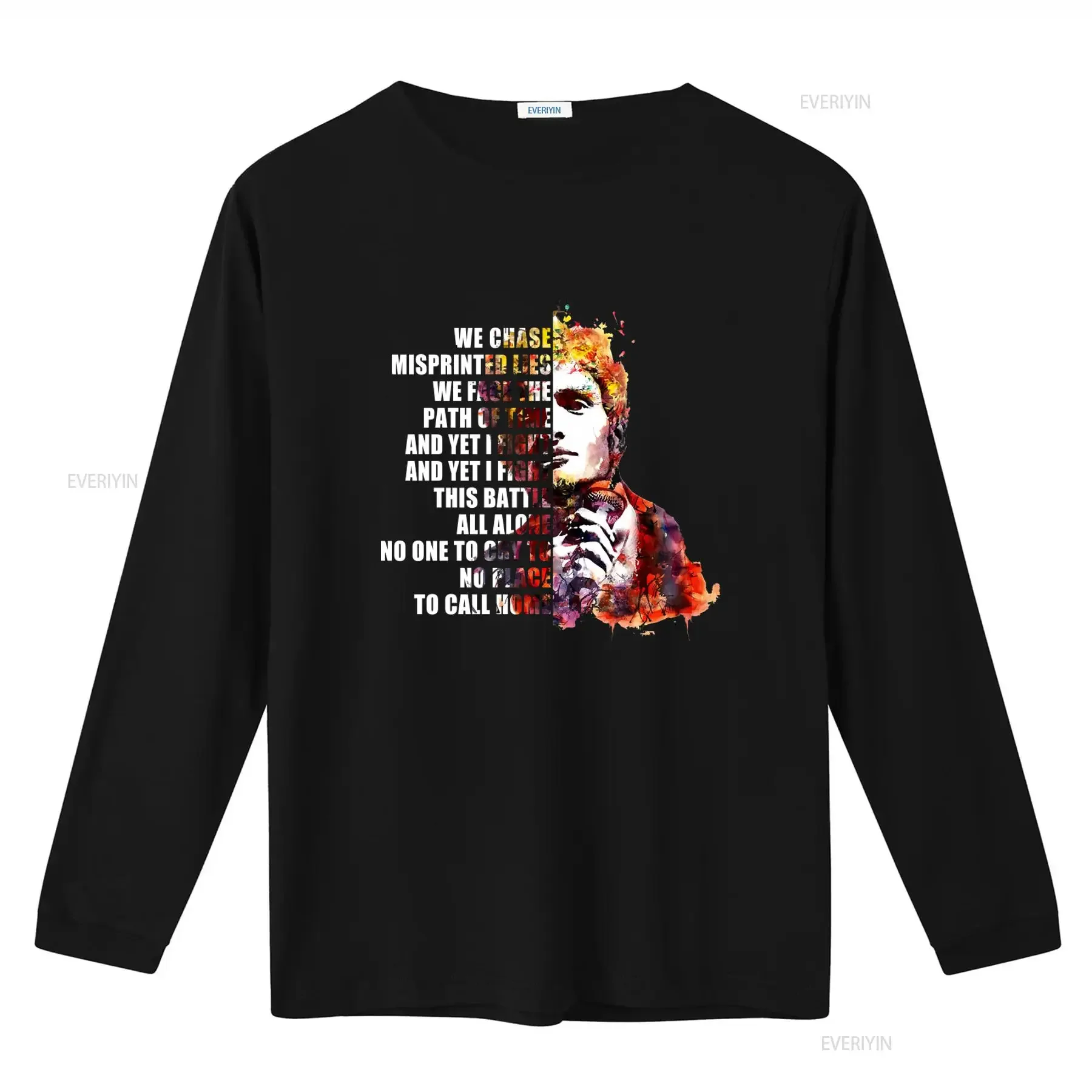 Layne Staley Alice In Chains Art Print T Shirt Black Cotton S To 5Xl vintage Washed fashion Stylish Stretched Breathable