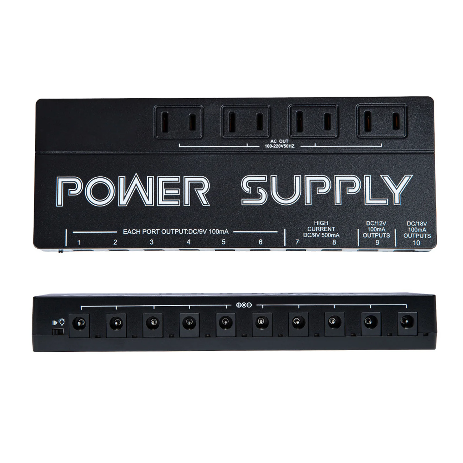

Guitar Effects Pedal Power Supply 10 Output Noise Reduction 9V 12V 18V Effect Pedal Power Supply for Guitar Bass Pedal Board