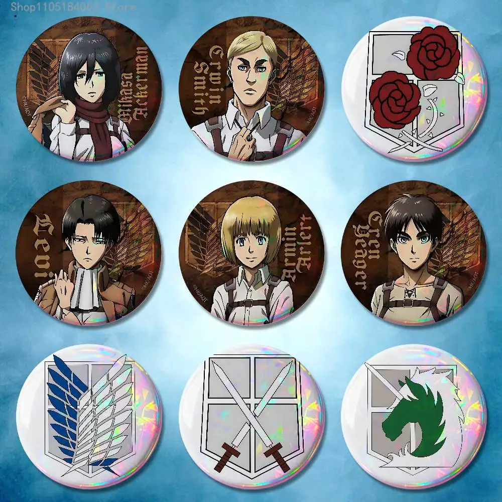 Значки-mikasa-a-attack-t-titan-eren-25-32-44-58-75-мм-круглая-булавка-для-косплея-сумка-декор-для-фанатов-коллекционные-друзья-подарки-брошь-сувенир