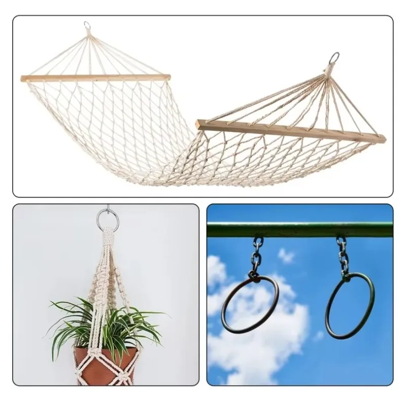 304 Cincin Lingkaran Baja Tahan Karat Cincin O Dilas Padat Cincin Besi Cincin Tarik Hewan Peliharaan Jaring Ikan Tarik Cincin Bulat Gantungan M8 M10 M12