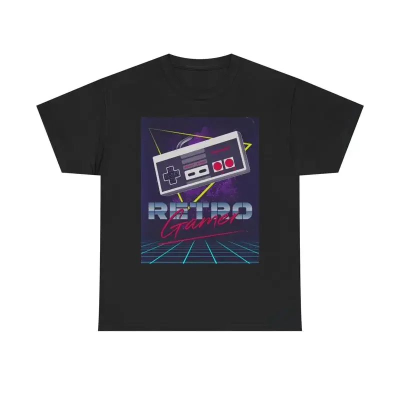Retro Gaming T Shirt N64 Super Controller Heavy Cotton