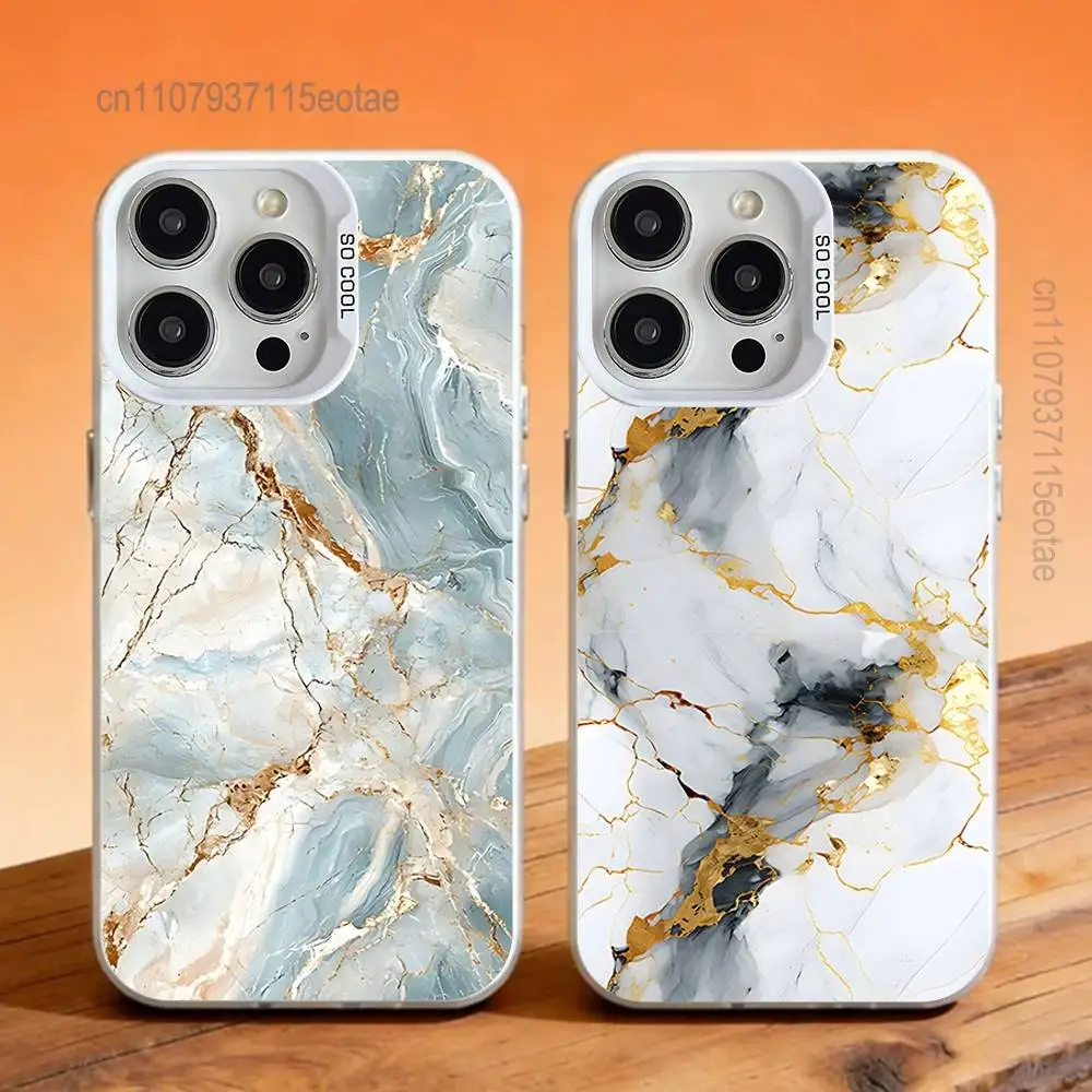 

Marble Quicksand Pattern Phone Case For iPhone 17,16,13,12,11,15,14,Pro,Max,Plus,SE4,Air,Mini White IMD Matte