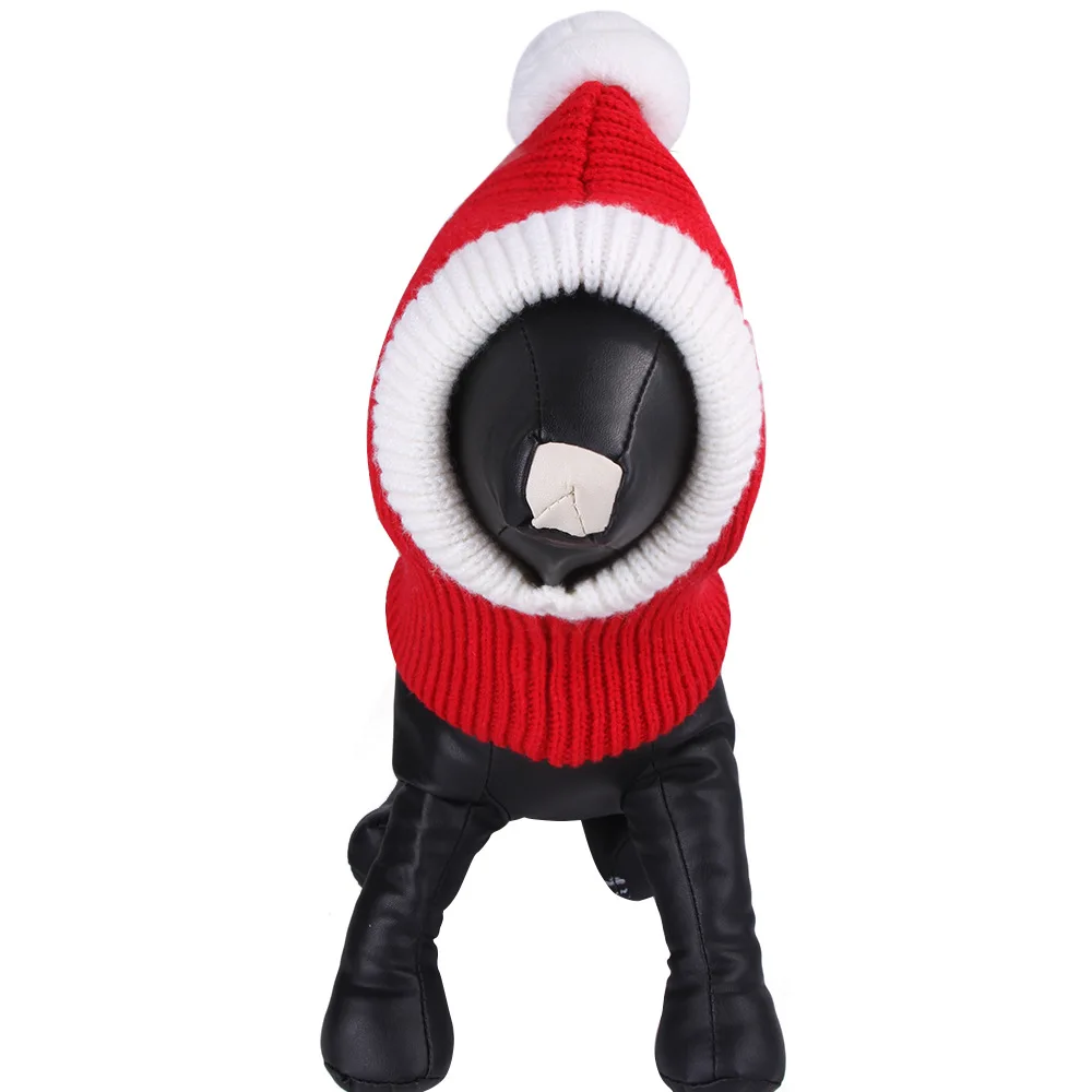 Pet Hat Dog Halloween Christmas Warm Knitted Headset Cat Teddy Bear Funny Headwear Supplies Puppy Accessories