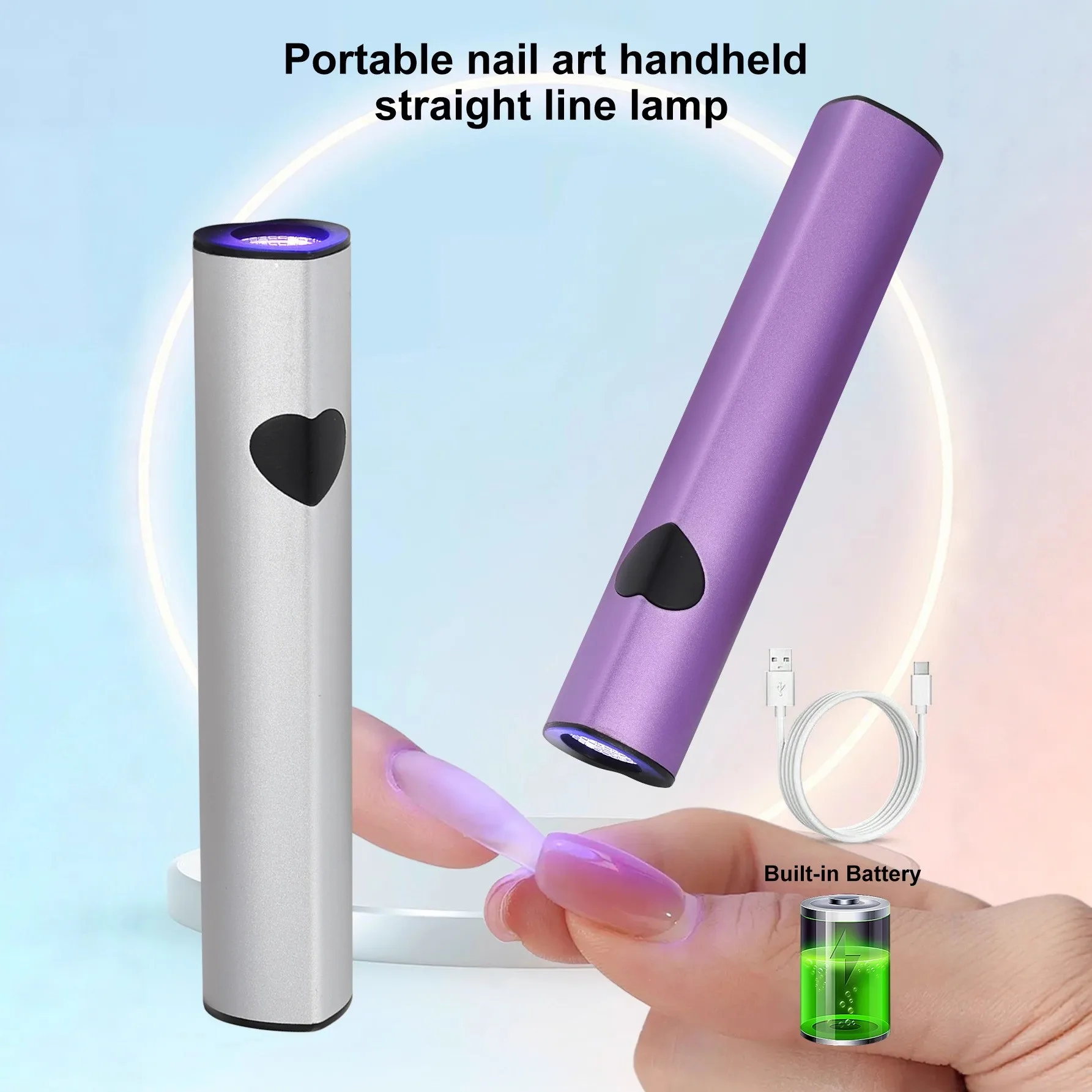 مصباح أظافر احترافي من NRCS، مصباح أظافر صغير الحجم محمول باليد، طلاء أظافر سريع الجفاف، مصباح خبز أظافر، أدوات أظافر.