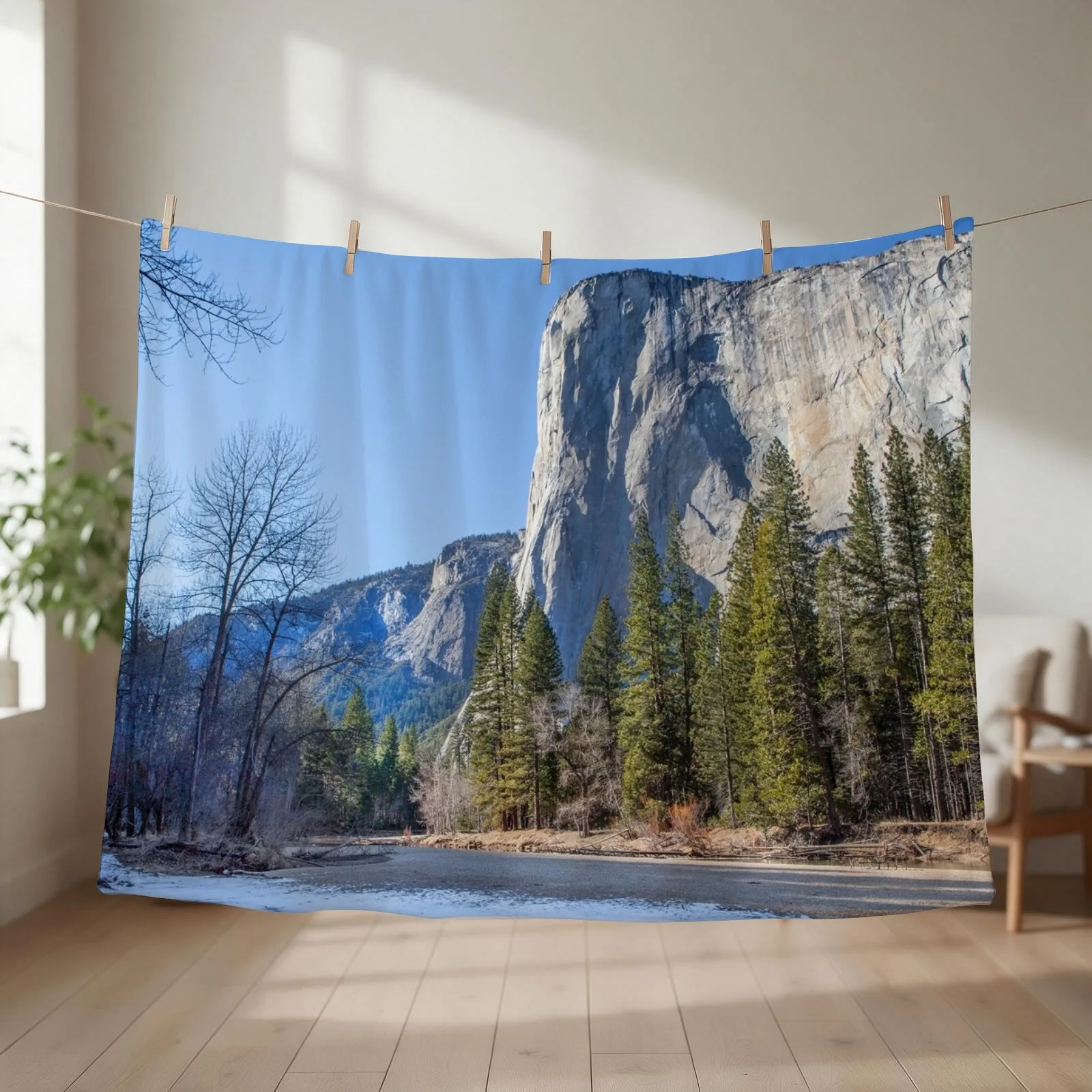 Yosemite, El Capitan Throw Blanket couch cozy soft plush fuzzy picnic outdoor blanket
