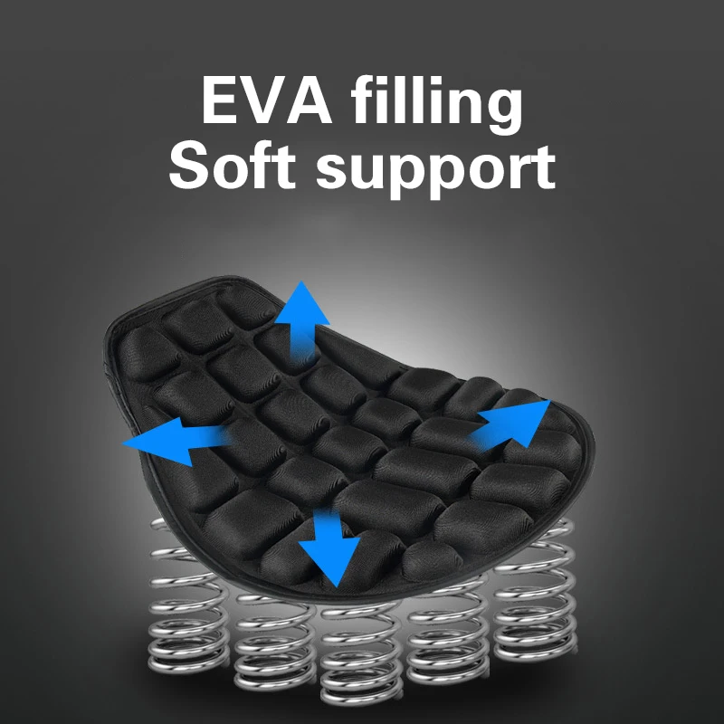 새로운 오토바이 시트 커버 에어 패드 오토바이 에어 시트 쿠션 커버 압력 완화 보호대 범용 오토바이 시트