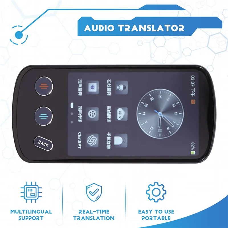 

B29C-P60 Portable Audio Translator 138 Language Translating Offline In Real Time Smart AI Voice Photo Translating Device