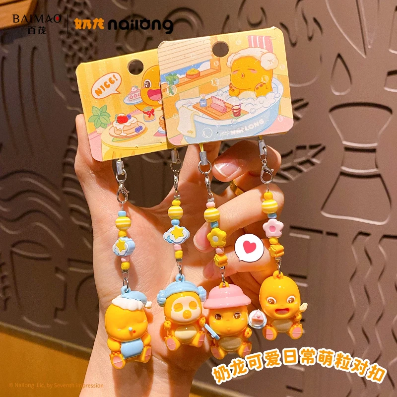 

Новый брелок Kawaii Nailong: мультяшные фигурки, аниме, 3D, забавная кукла-дракончик, цепочка для рюкзака, подарок на день рождения
