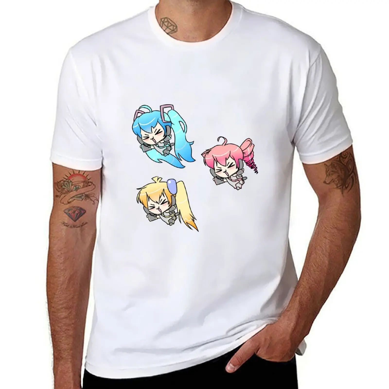 

Chibi Triple Baka Squad T-Shirt t shirts with prints t shirt man plain T-Shirt