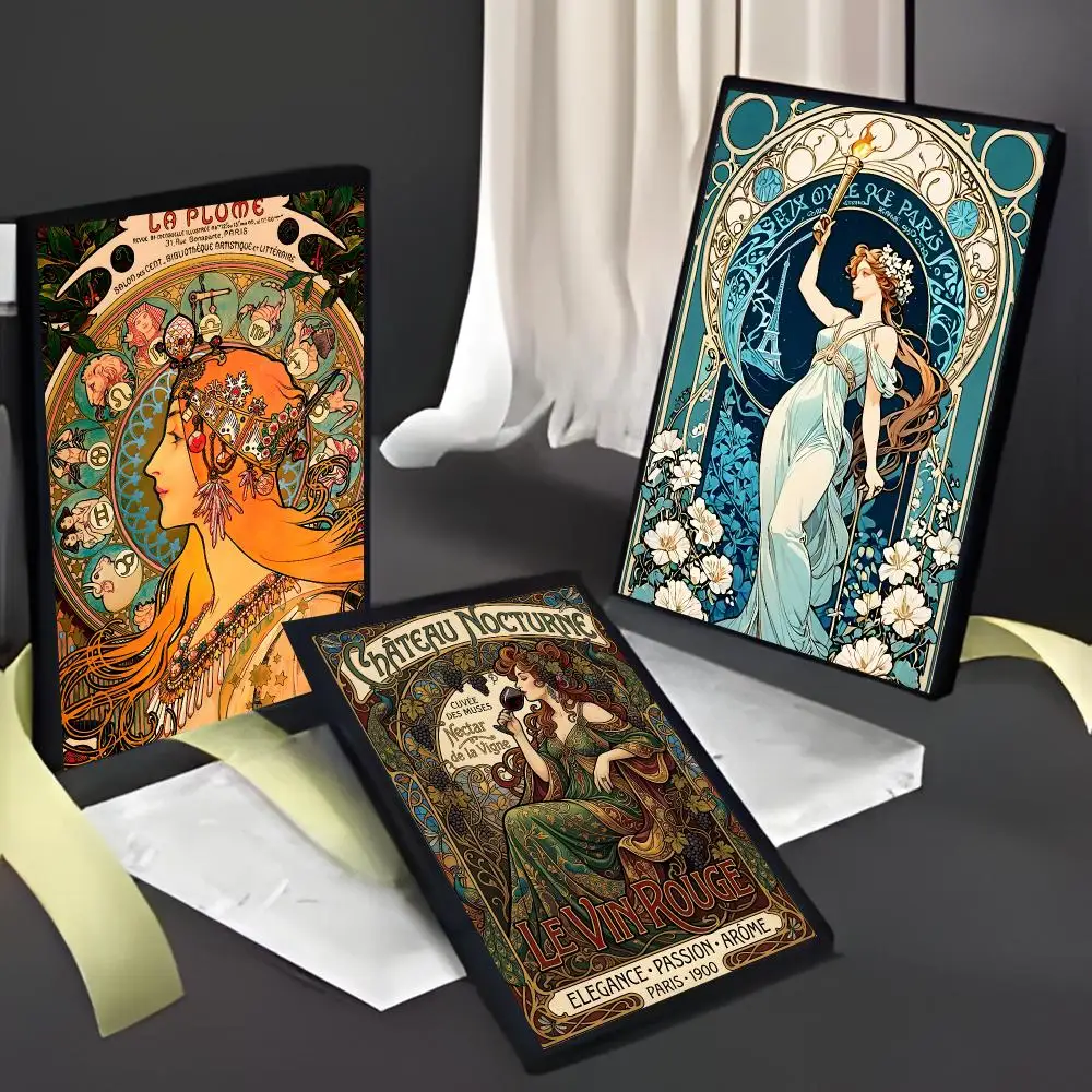 artist illustration A-Alphonse Mucha Poster American Film Mural Home Childrens Room Wall Decor Print