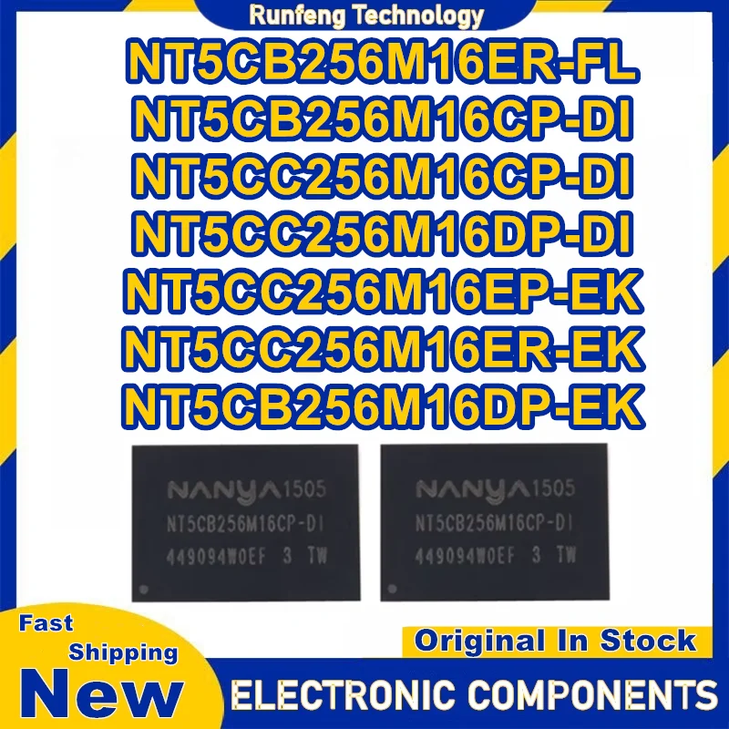 5Pcs Nt5Cb256M16Er-… - image