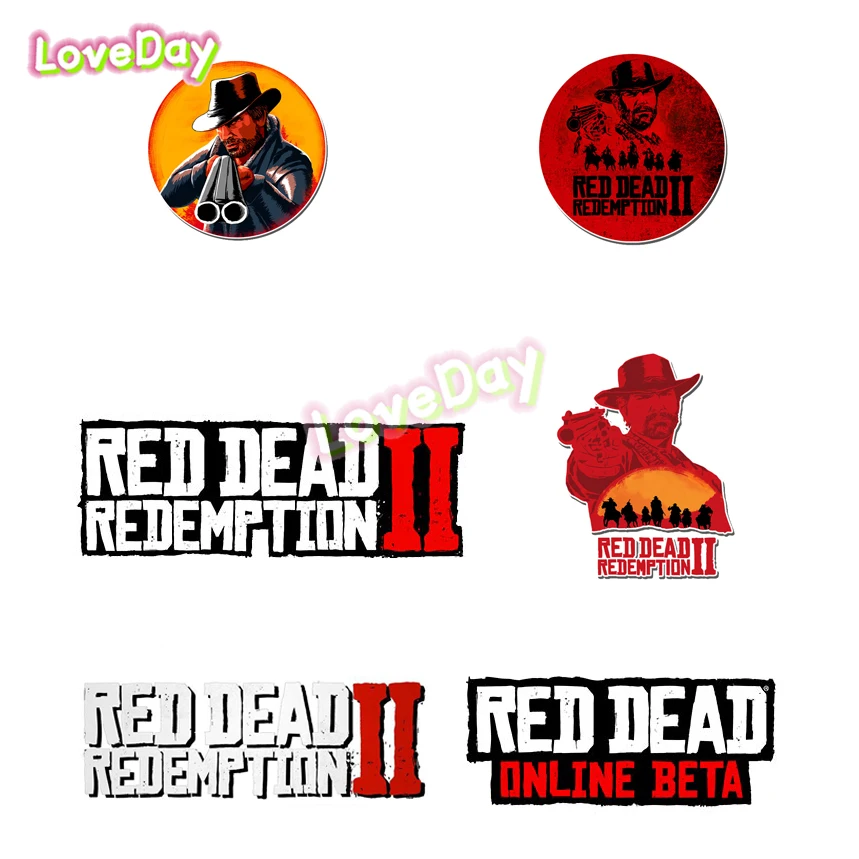 

Funny Electronic Game Sticker Red Dead Redemption Logo Decals Vinyl Waterproof Auto Moto Game Console Box Decorative Sticker