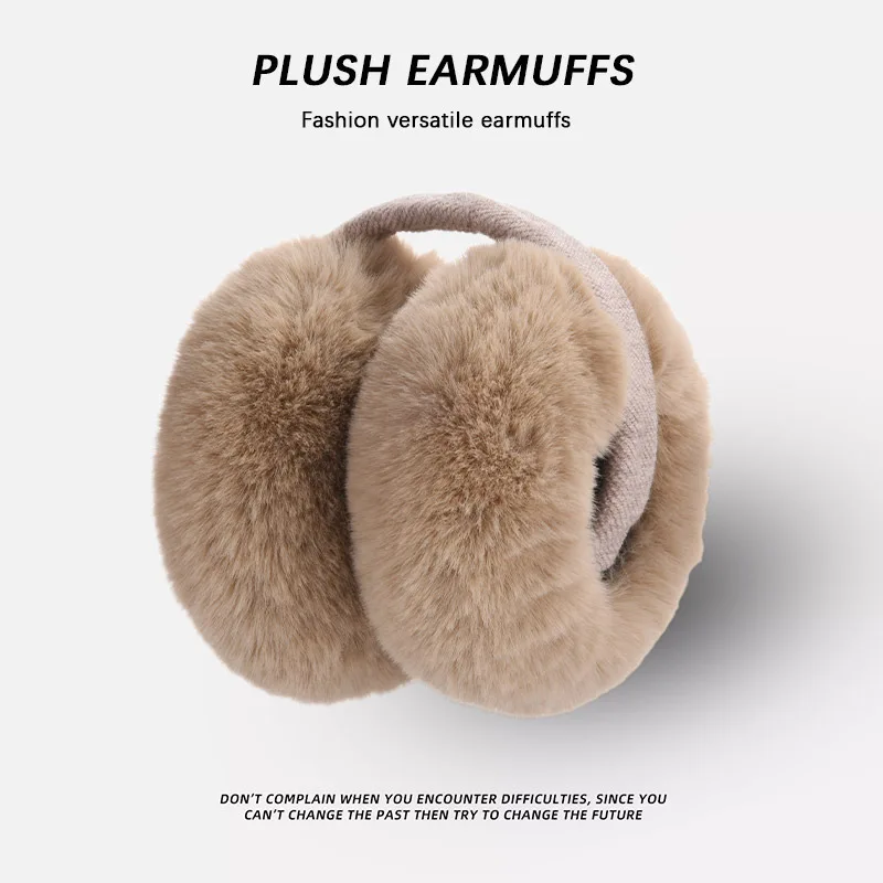 غطاء للأذنين من القطيفة للنساء للشتاء من الصوف الحراري قابل للطي لتدفئة الأذن مريحة في الهواء الطلق والطقس البارد ​