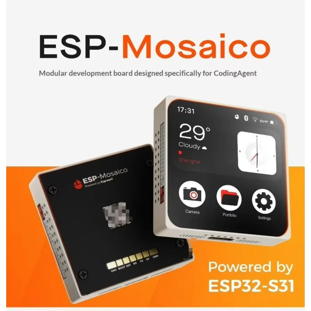 AI Coding Smart Kit ESP-Mosaico ESP32-S31 Series Development Board Low Power Camera Multifunctional Interaction Module
