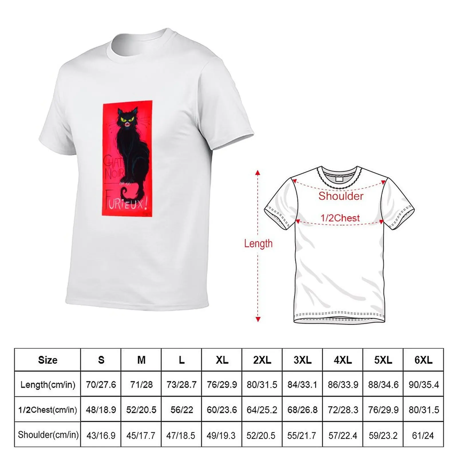 Chat Noir Gets Pissed! Angry Black Cat! T-Shirt Novelty Graphic Tee Shirt