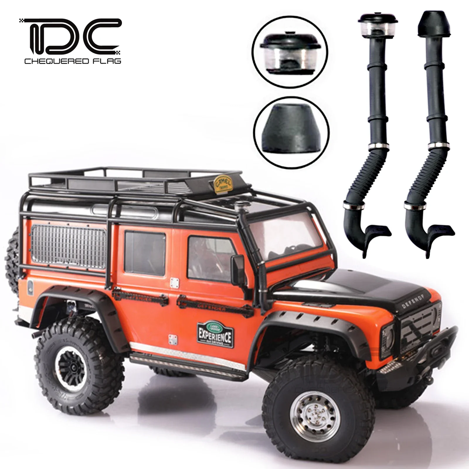 2in1 Waden Keel Slang Hoge Luchtinlaat Stofafscheider voor Defender D90 D110 Upgrade Accessoires rc carros