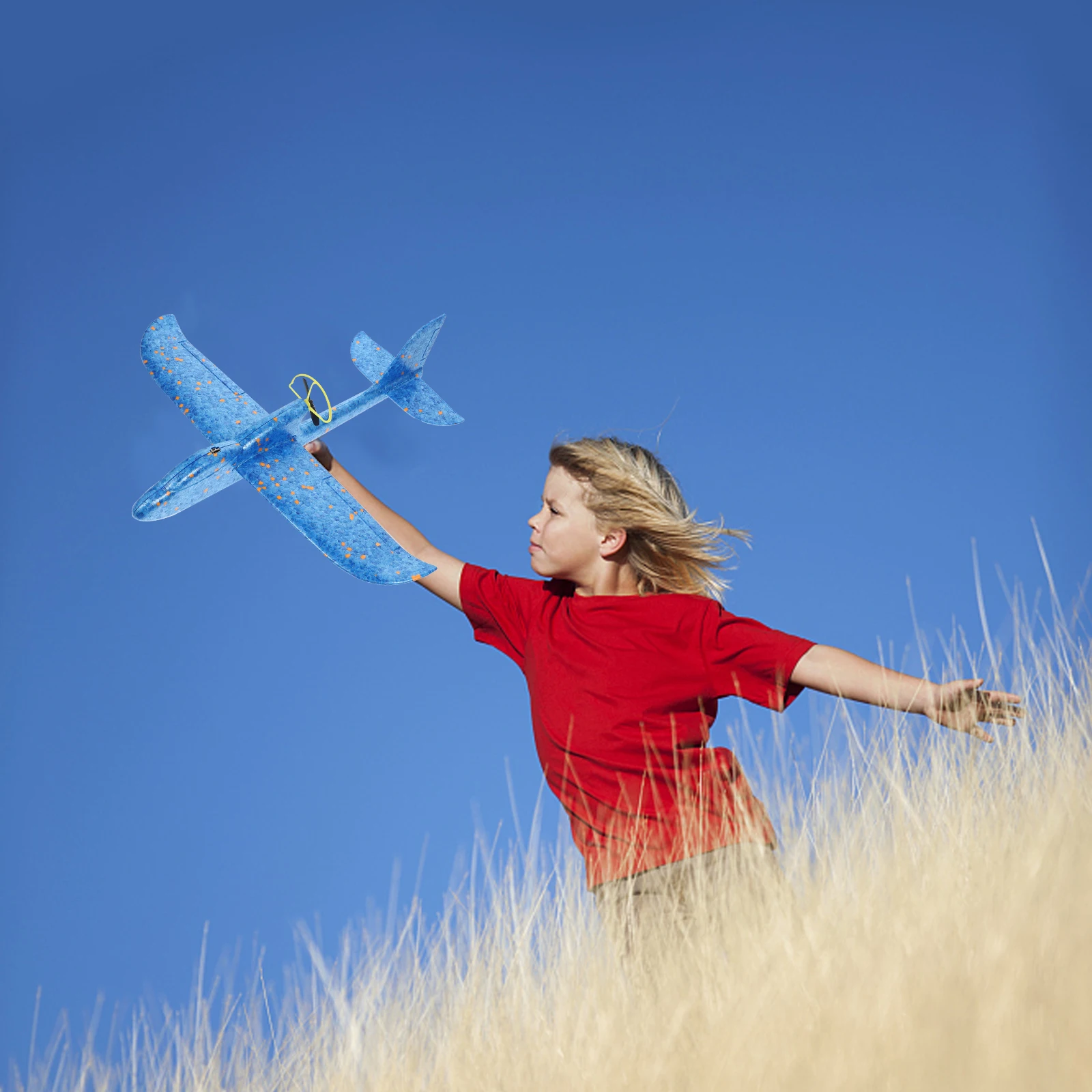 

1Pcs Hand-Thrown Electric Airplane Kid's Flying Glider for Outdoor Parent-Child Relationship Flying Plane