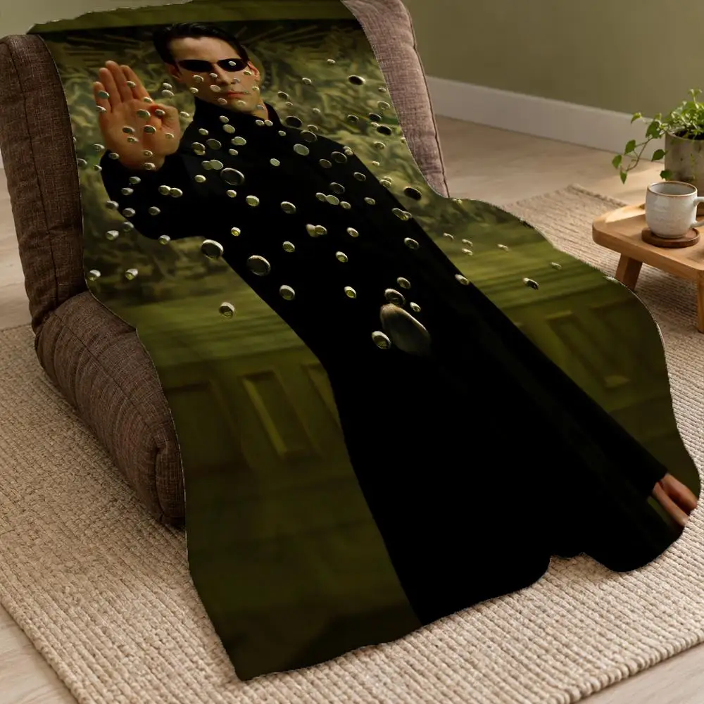 The Matrix Throw Double Sided Flannel Throw Blanket Soft Warm Washable Home Decor