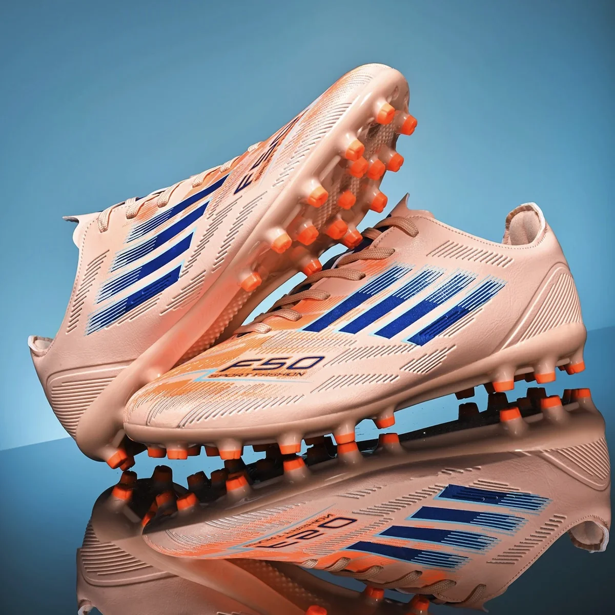 

New Men Soccer Shoes Outdoor Boys Sport Football Boots Adult Training Long Spikes Cleats Breathable Non Slip Match Comfortable