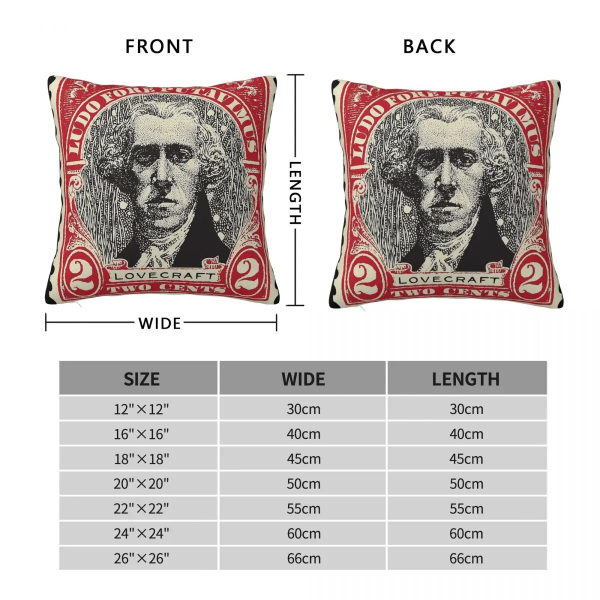 H.P. Lovecraft Virgil Finlay Square Pillowcase Polyester Linen Velvet Creative Zip Decor Throw Pillow Case Bed Cushion Cover