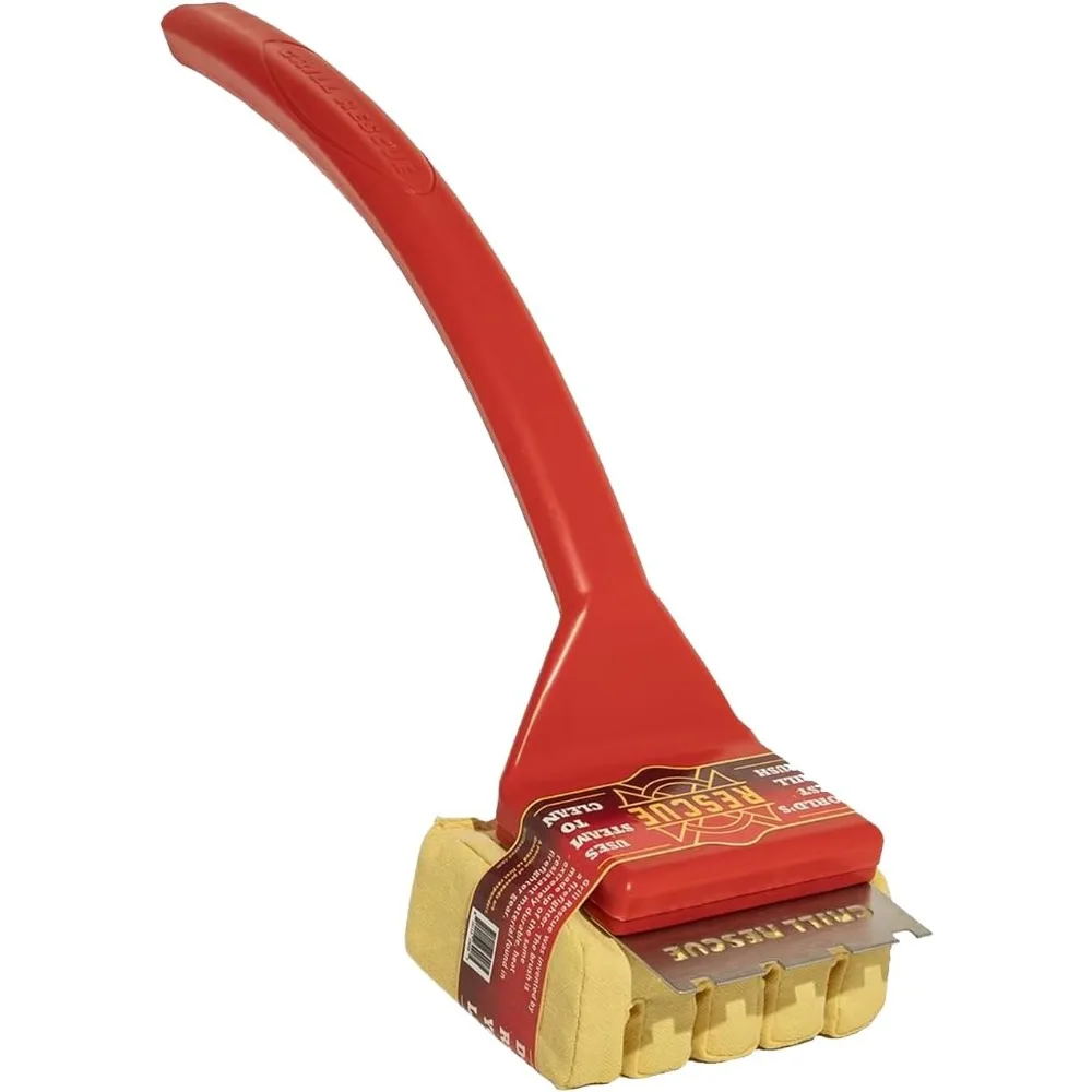 

Grill Rescue BBQ Replaceable Scraper Cleaning Head, Bristle Free - Durable and Unique Scraper Tools for Cast Iron or Stainless-S
