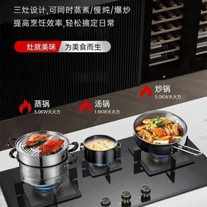 Бытовая - дружественная новая газовая плита с тремя головками и большой панелью, встроенная - настольный стиль, работает на сжиженном газе