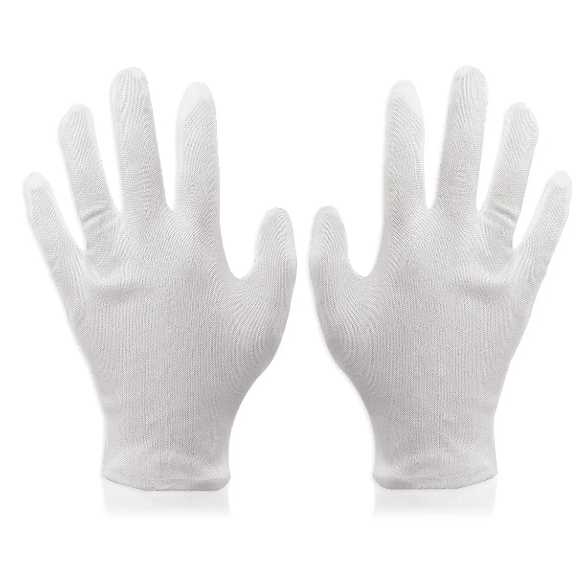 

8Pairs White Nylon Gloves Lightweight Protective Film Handling Gloves for Color Slides Pictures Coins Fingerprint-Free Handling