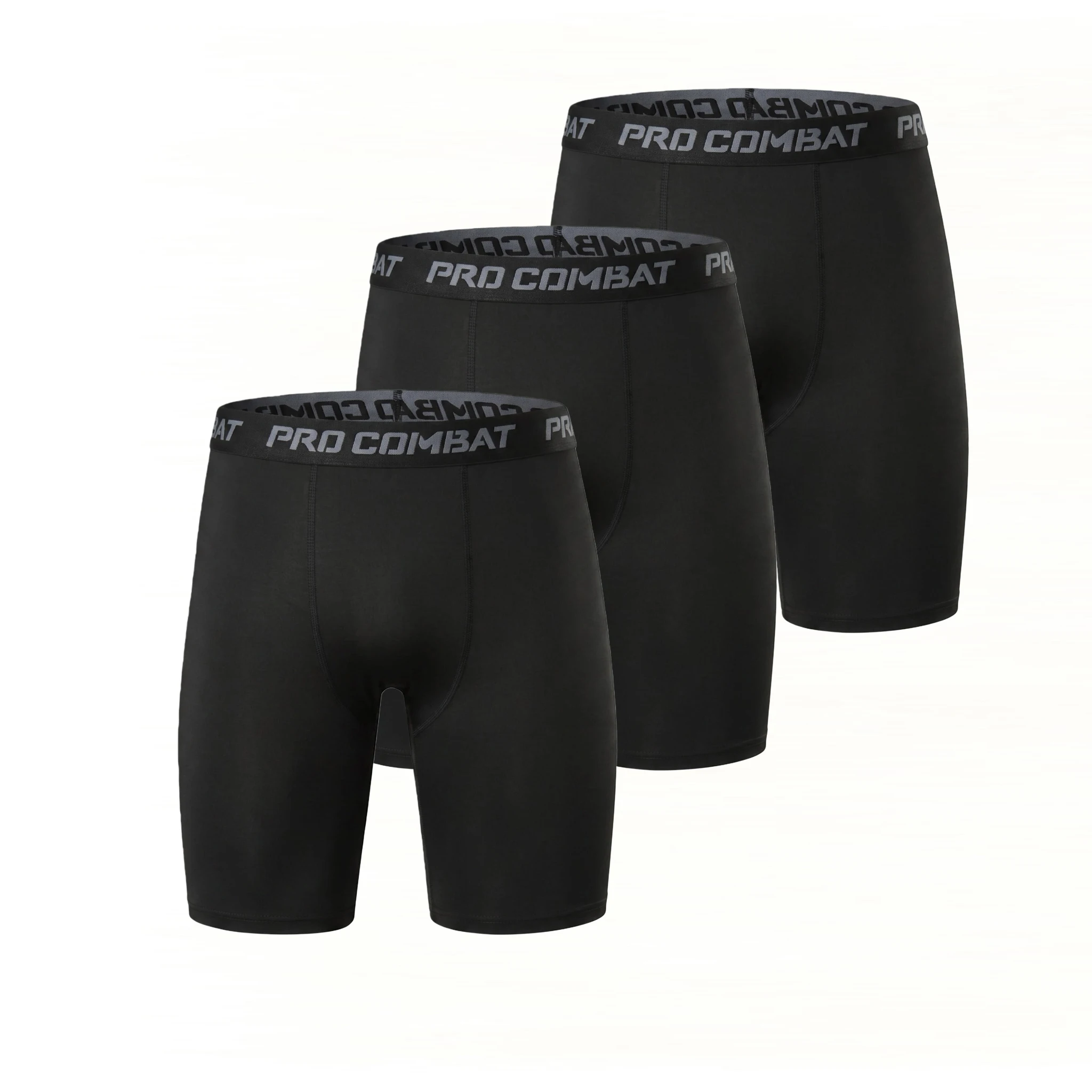 3Pack Men Compression Shorts Quick Dry High Elastic Breathable Athletic Base Layer Shorts Gym Workout Running Tight Sport