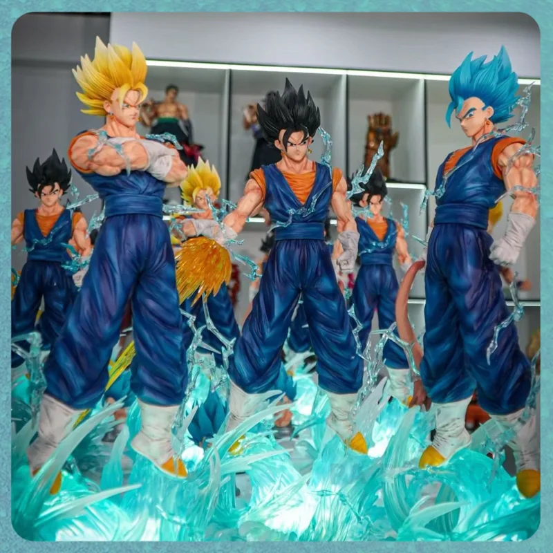 

Фигурка Jt Statue 38 см Dragon Ball Z Vegetto, аниме-фигурка HB с 3 сменными головами, Супер Сайян, коллекционная модель из ПВХ, игрушка, подарок