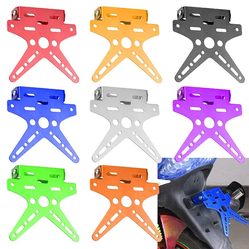 

High Quality Alloy Universal Motorcycle License Plate Holder Mount Bracket Aluminum Adjusted Registration Number Plate Cover