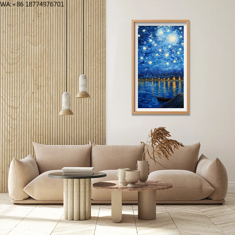 

21,5-дюймовая цифровая фоторамка с Wi-Fi, сенсорным экраном и деревянным дизайном для воспроизведения видео (MP4, AVI, MP3) и аудио для рекламы