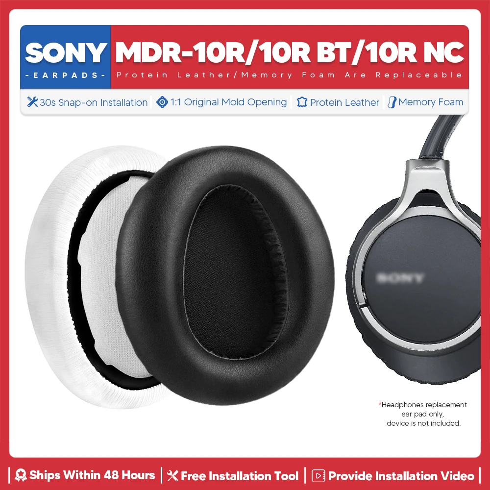 Сменные амбушюры для Sony MDR 10R 10RBT 10RNC, аксессуары для наушников, подушка для наушников, детали для ремонта, пена с эффектом памяти