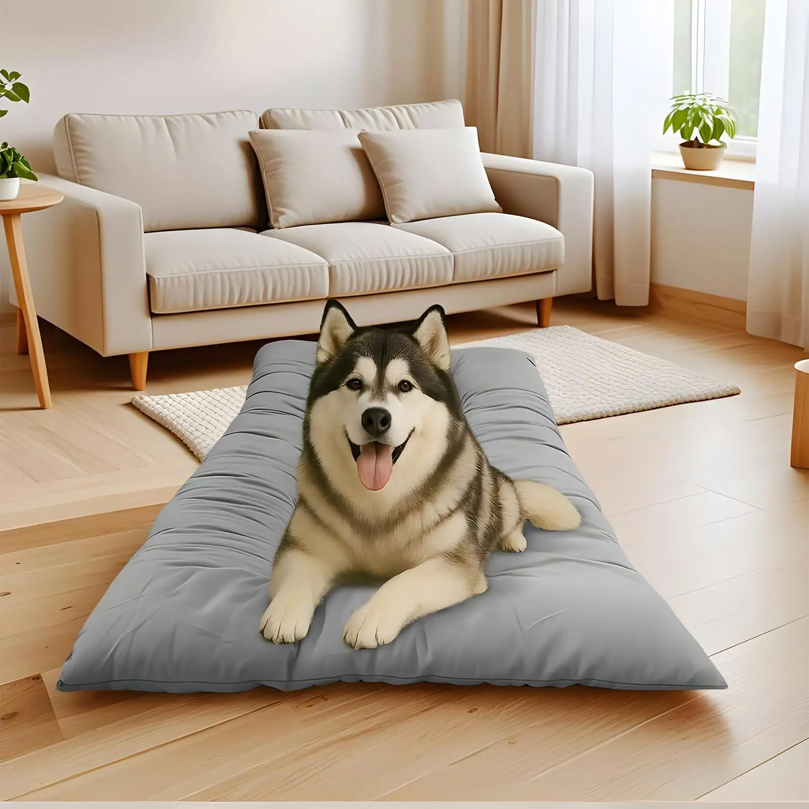 

Dog Cooling Mat Cool Down Dog Bed Breathable Anti-Slip Pet Sleeping Cushion For Summer Winter Garden Car Travel Family Picnic