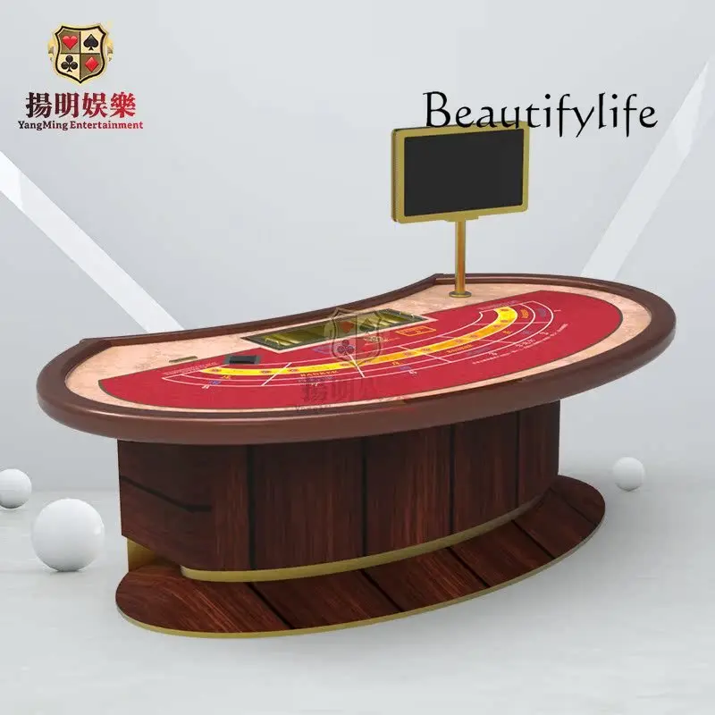 Baccarat Entertainment Luxury Lucky Six Table مخصص منصة ميدانية مفرش المائدة رقاقة لوحة مصنع مخصص