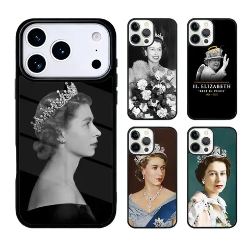 England Queen Elizabeth II Phone Case For iphone 17 Pro Max Air 16e 15 Plus 14 13 12 11 Pro Max Back Cover Coque Funda