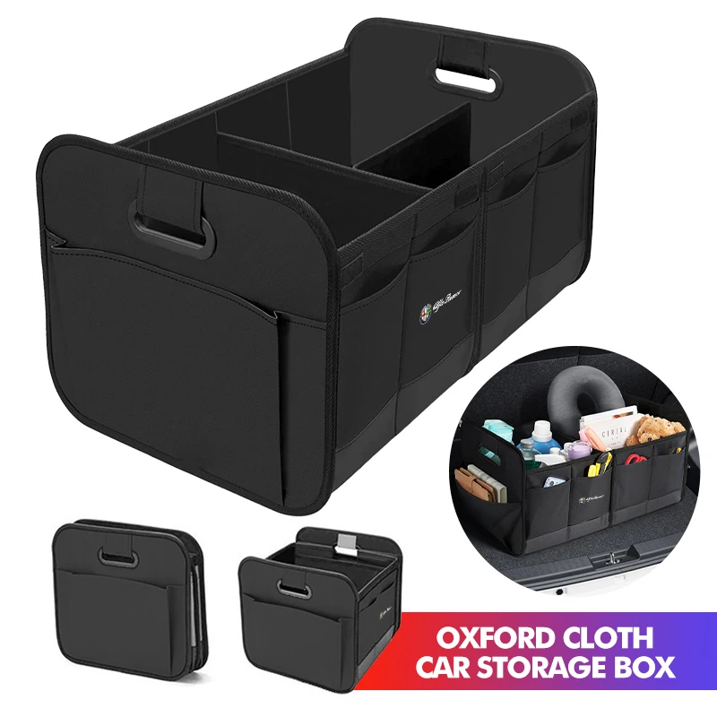 

2026 Hot Alfa Romeo Oxford Cloth Large Capacity Car Trunk Organizer Box Storage Case For Alfa Romeo Giulietta GT 159 147 156 Mit