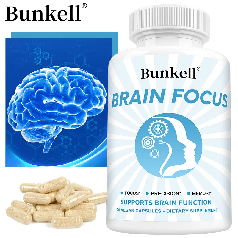 Brain Supplement with Bacopa Monnieri 300mg - Boost Memory, Focus & Cognitive Function, Nootropic Brain Support, 120 Capsules