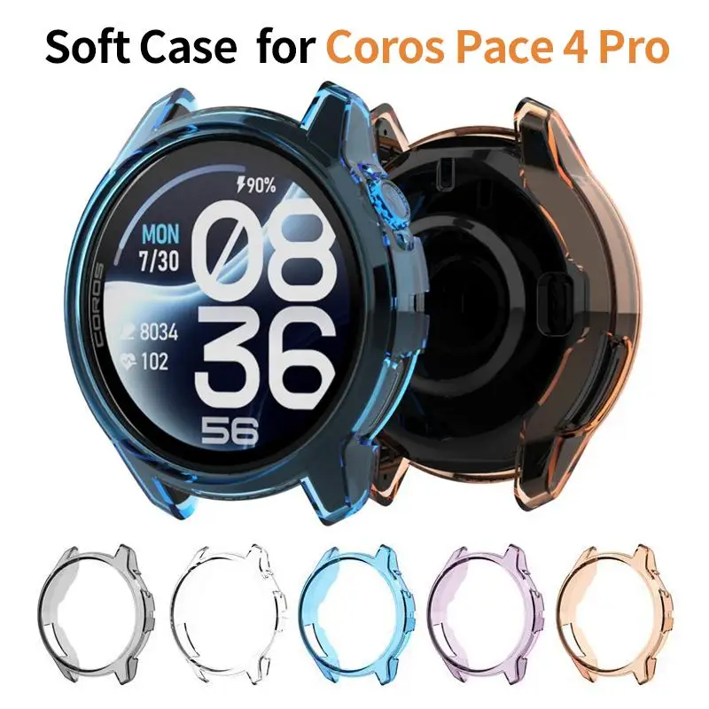 Soft TPU Case For Coros Pace 4Pro Bumper Protective Shell For 4 Pro Frame Smart Watch Accessories No Screen Protector